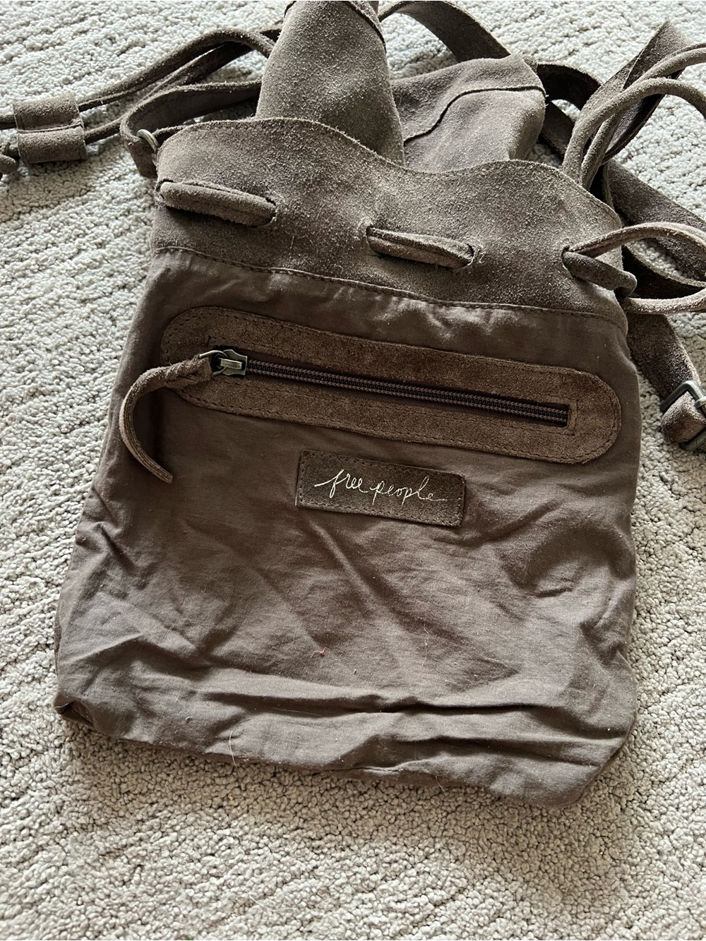 Free People Suede Drawstring Bucket Bag - Picture 10 of 12